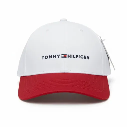 Tommy Hilfiger Classic White & Apple Red Baseball Cap